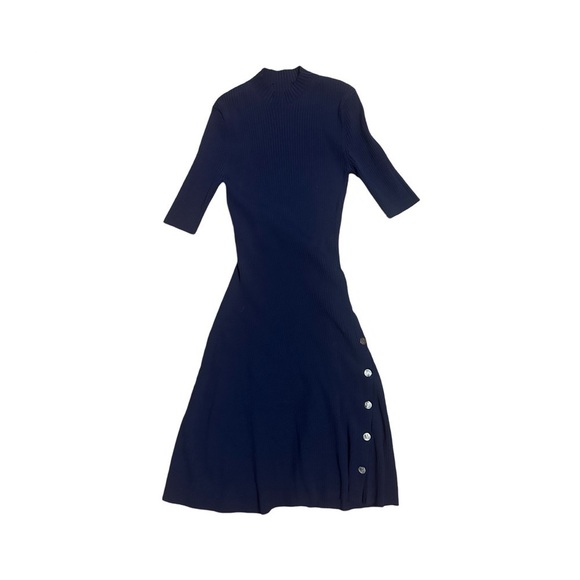 MAJE Rosea studded stretch-knit mini dress in Marine - Picture 11 of 13